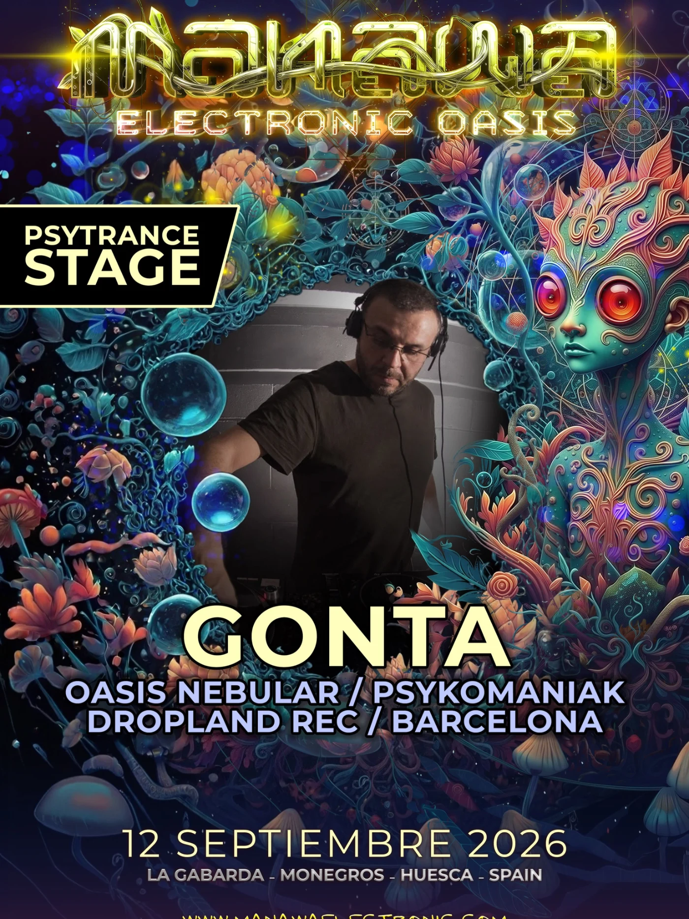 Cartel de CONTA para Manawa Electronic 2026